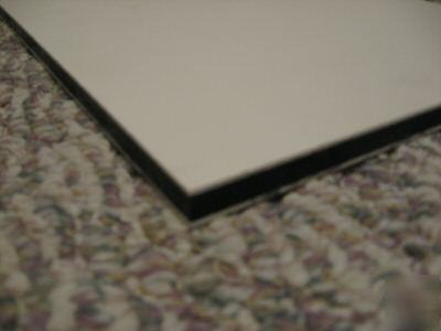 White black w plastic colorcore sheet 3/4 x 9