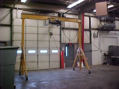 Spanco 5 ton a-series gantry with 5 ton detroit hoist