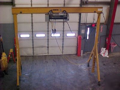 Spanco 5 ton a-series gantry with 5 ton detroit hoist