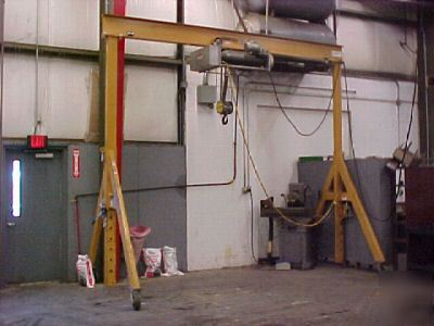 Spanco 5 ton a-series gantry with 5 ton detroit hoist