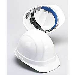 Wise white rachet strap hard hat 6 point suspension