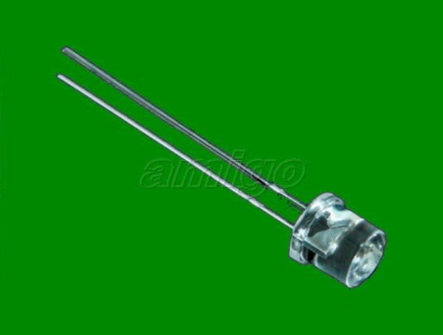 50X 3MM green flat top wide angle led free resistors