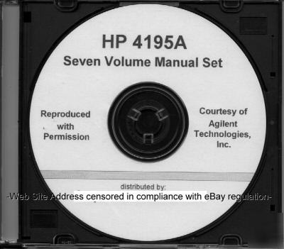 Agilent hp 4195A oper + maintenance + user guide manual