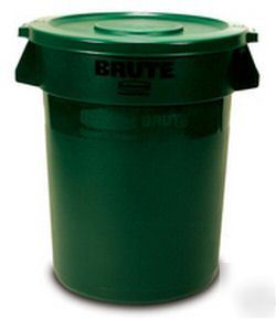 Brute waste container 32 gal dark green rcp 2632 dgr