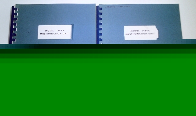 Hp 3484A multifunction unit original op/service manual