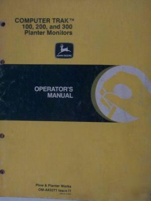 John deere computer trak 200, 300, 100 operator manual