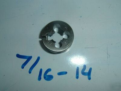 New 7/16-14 threading die nc vermont hss