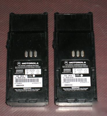 New 2 motorola radio 7.5V ni-cd battery HNN9049A 