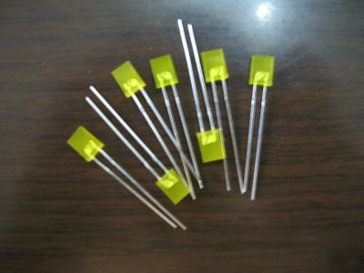 100PCS of 2X5X7MM rectangular yellow led 