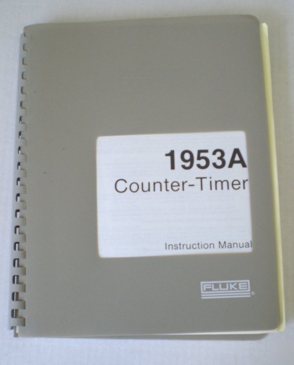 Fluke 1953A counter timer instruction manual Â©1975