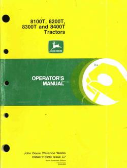 John deere operators manual 8100T 8300T 8400T tractor g