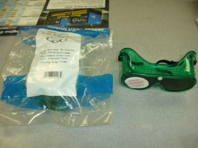 New lot of 2 jackson green protective goggles 