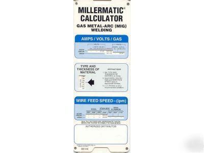 New mig miller welding calculator gmaw