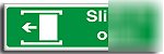 Slide to open-left sign-adh.vinyl-450X150MM(sa-047-aq)