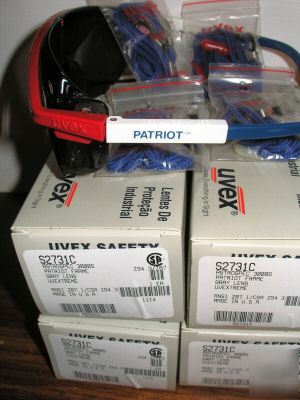 4 pair of uvex astrospec patriot frame gray lens bonus 