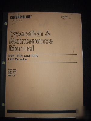 Caterpillar maintenance & operator's manual