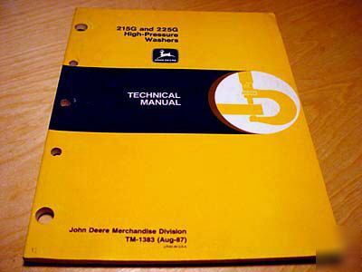 John deere 215G 225G washer service manual jd