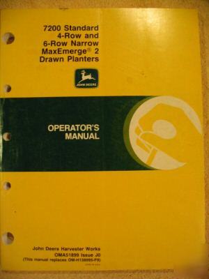 John deere 7200 standard 4N 4W 6N planter ops manual