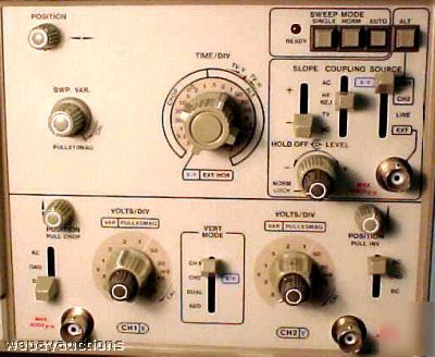 Oscilloscope gw gos-622 20 mhz 2 channel show sample 8