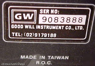 Oscilloscope gw gos-622 20 mhz 2 channel show sample 8