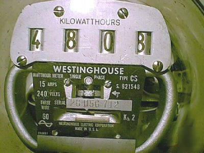 Panel electric watthour meter - 240 volt single phase