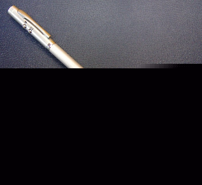 Laser pointer, flashlight & pick-up pocket tool, beauty