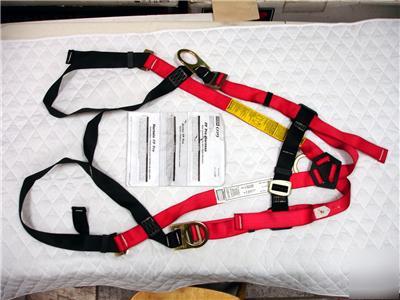 Msa fp pro safety harness quick fit straps 3 d ring std
