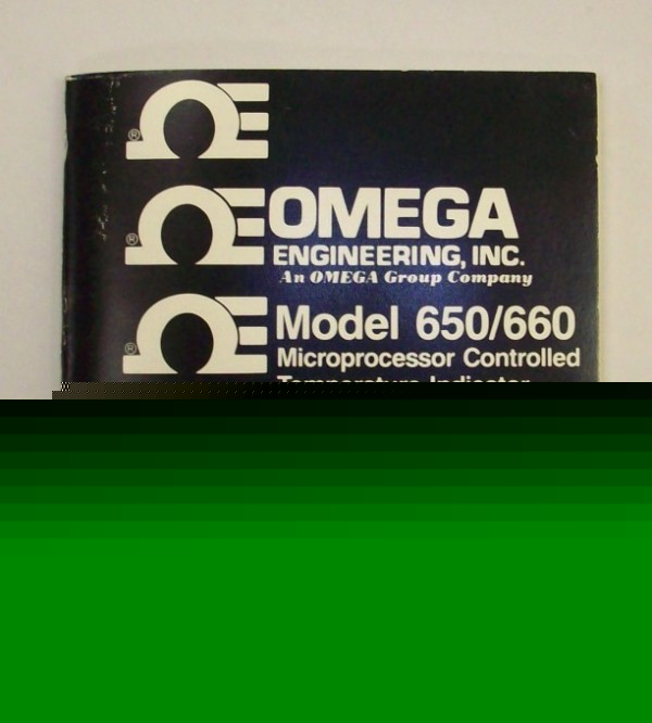Omega 650/660 temperature indicator operator's manual