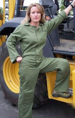 Rosies coveralls womens full length medium 10-12 olive