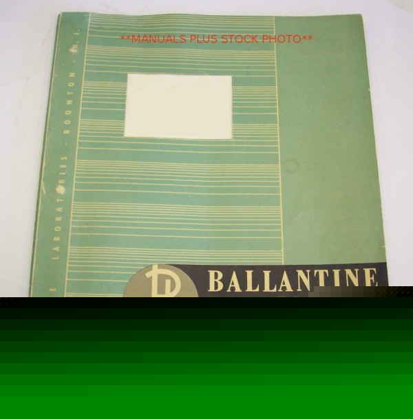 Ballantine 300H op/service manual - $5 shipping 