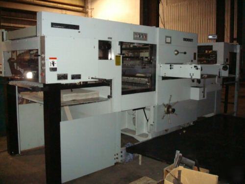 Bobst sp 102-e 250 ton autoplaten die cutter