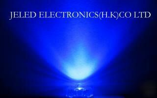 New 500X superflux blue 3MM r/h led lamp 10,000MCD f/s
