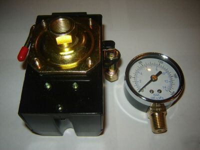 New pressure switch w/ gauge 140-175 replaces furnas