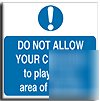 No children to playsign-s.rigid-300X300MM(ma-104-rl)