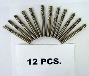 New (12) #45 cobalt stub drills - precision twist