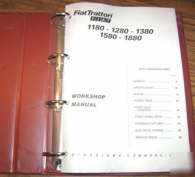 Fiat trattori 1180 to 1880 tractor wkshp service manual