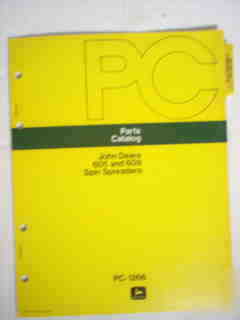 John deere 605 and 608 spin spreader parts catalog-nice