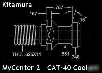 Kitamura cnc cat-40 coolant retention knobs