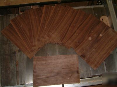 Lot of 10 black walnut book matched veneer