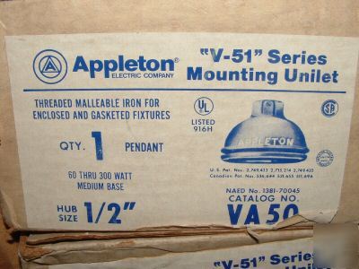 New appleton va-50 VA50 pendant mounting hood 1/2 in 