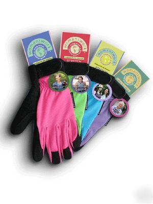 Pink work gloves for women from womanswork microsuede s