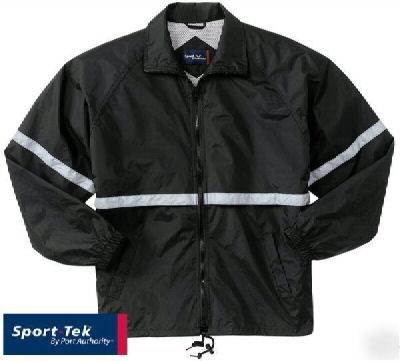 Sport-tek nylon reflective coach's jacket xs-xl