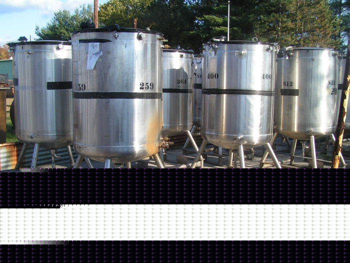 100 gal stainless steel jacketed tank many in stock 
