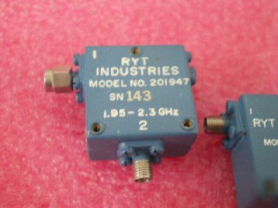 2X ryt industries 1.95-2.3GHZ isolator rf sma