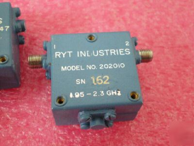 2X ryt industries 1.95-2.3GHZ isolator rf sma