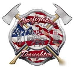 Firefighters daughter decal reflective 12
