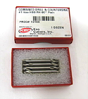 New combined drill & countersinks #1 keo box of 12 hss