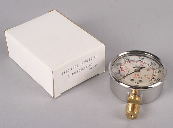 Precision industrial 25400FG02L1500 liquid filled gauge