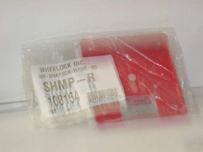 Wheelock shmp-r horn speaker mounting plate red