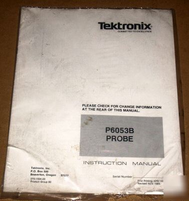 Tektronix P6053B operations & service man.070-1594-00